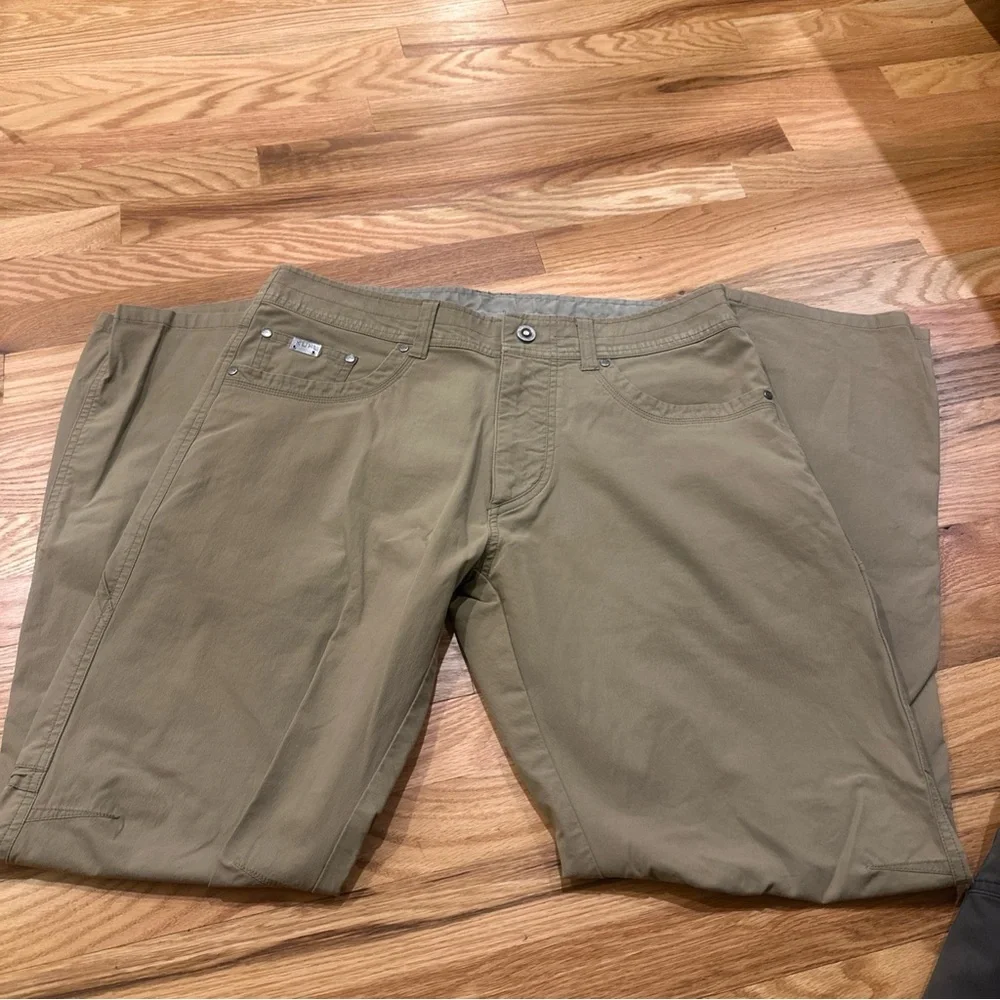 Lot of 2 Kuhl Revolvr Vintage Patina Dye Beige Gray Hiking Pants Outdoor Men 34 - Picture 4 of 16